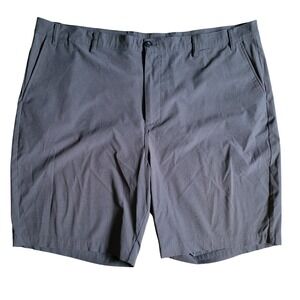 PGA TOUR Mens Golf Shorts Black/Gray Flat Front Performance Stretch Size 3XL
